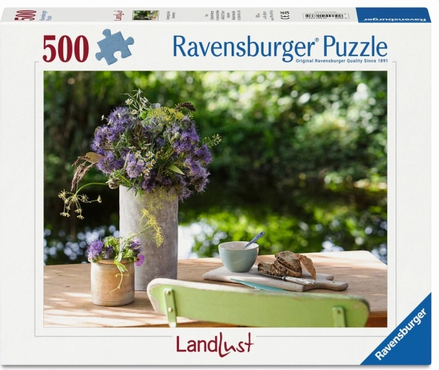 Puzzle Ravensburger LandLust: Flores sobre la mesa (500 piezas)