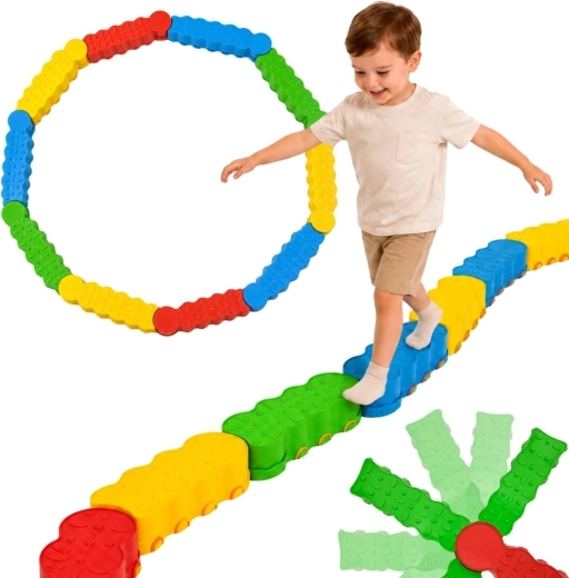Woopie pista sensorial de equilibrio – camino de obstáculos modular (10 piezas)