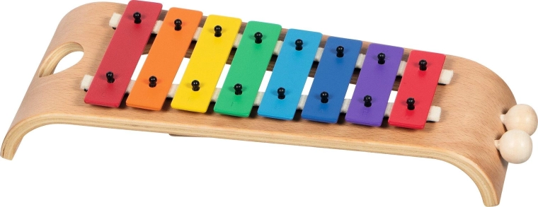 Xilófono infantil de madera con teclas de colores - 1 pieza