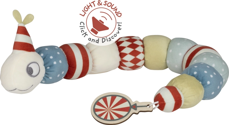 Oruga sensorial suave Micki para bebés