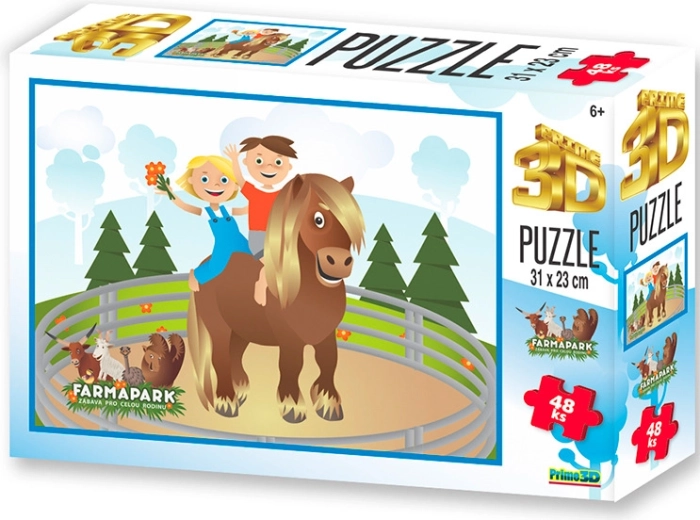 Puzle 3D Farmapark pony de 48 piezas