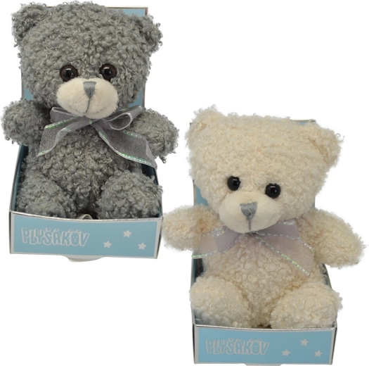 Osito de peluche con lazo 12 cm, varios colores