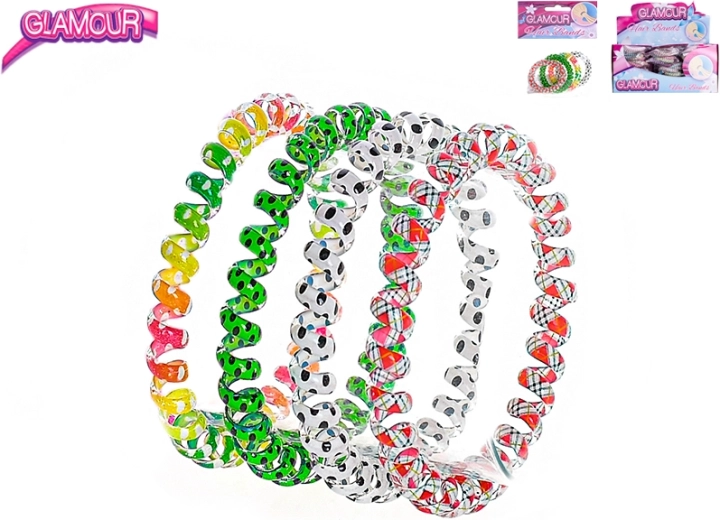Pulseras Glamour y gomas para el pelo – set de 4 uds.