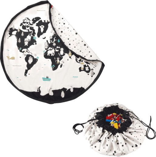 Play&Go Noomad original manta de juego y saco para juguetes worldmap