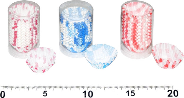 Cápsulas de papel de colores para repostería, 200 uds (Ø 3 cm, altura 1,5 cm)