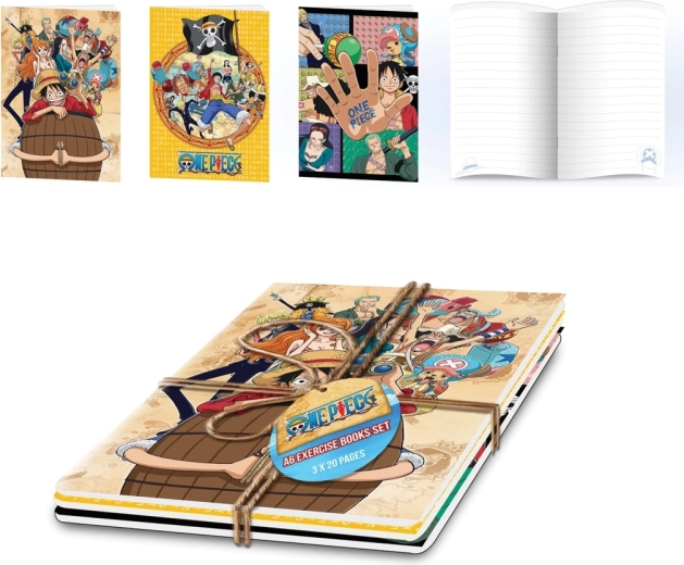 Set de cuadernos One Piece A5 (3 uds)