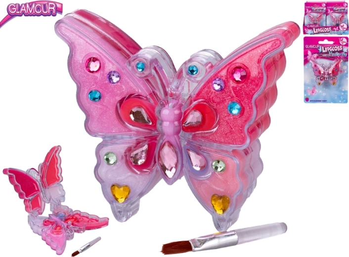 Brillo de labios con forma de mariposa Glamour para niños 7 cm