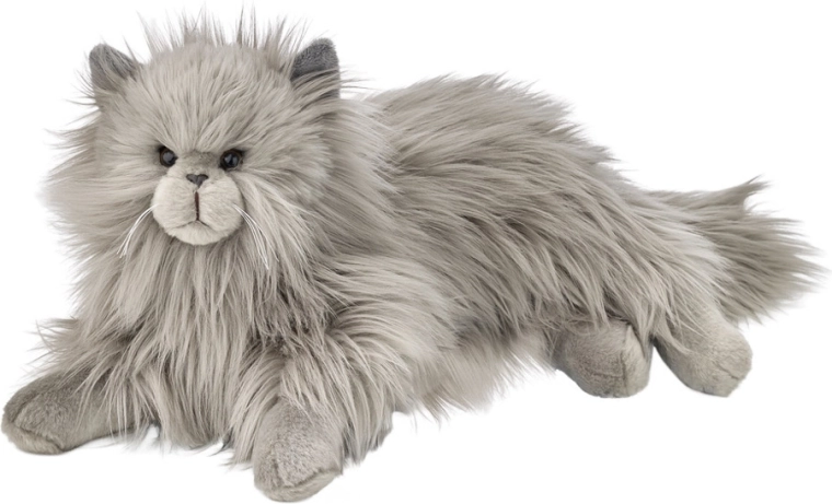 Gato persa tumbado gris 36 cm – peluche BEPPE ZOO
