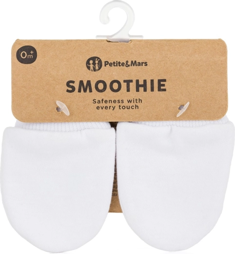 Guantes para bebé Petite&Mars Smoothie Infinity white
