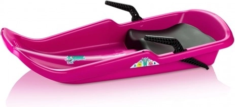 Trineo Cyclone Monster de plástico con asiento y frenos – Rosa