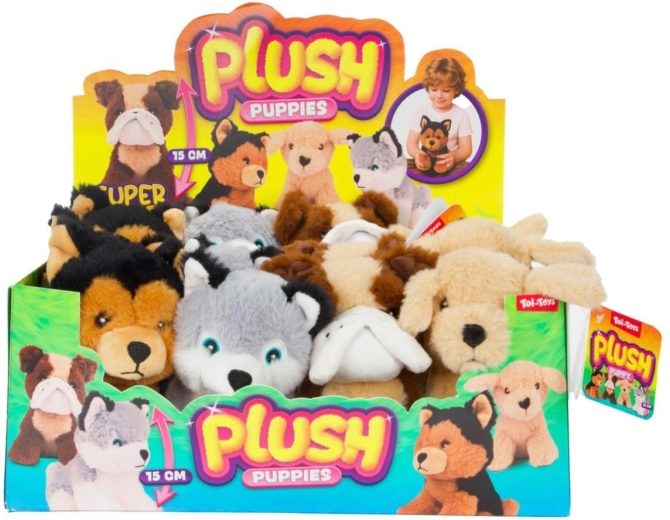 Perrito de peluche sentado 15 cm