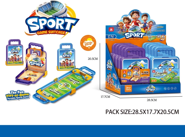 Juego deportivo: fútbol o baloncesto (39,5 × 13,5 × 7,8 cm)