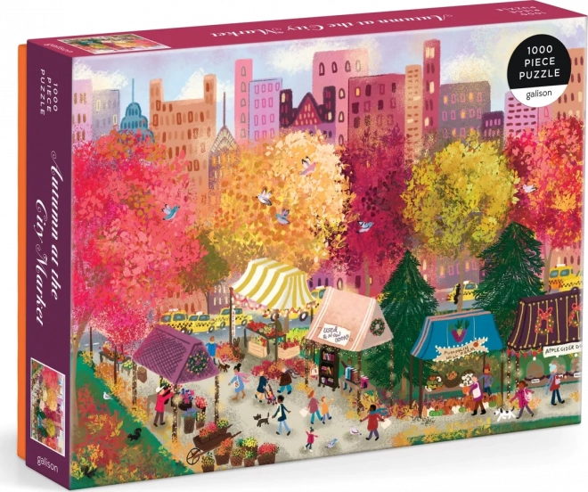 Puzle Otoño en el mercado de la ciudad 1000 piezas Galison