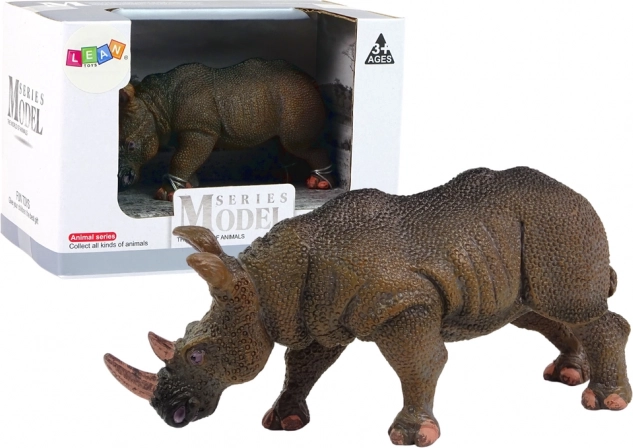 Gran figura coleccionable de rinoceronte de la serie Animales del mundo