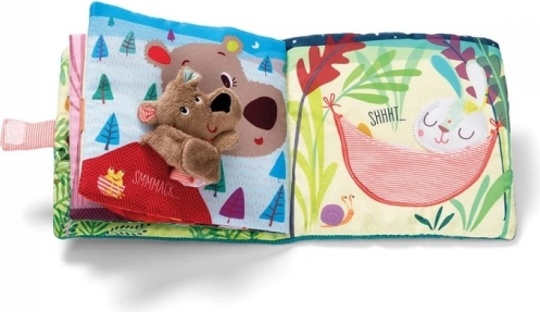 Libro textil Lilliputiens con títere de dedo de osito César