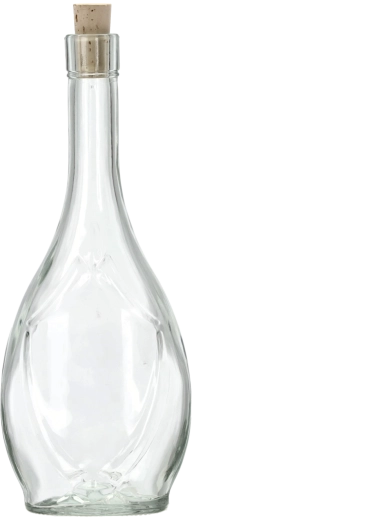 Botella de vidrio Ikona 500 ml con tapón de corcho