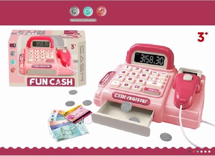 Caja registradora Fun Cash Pink – caja registradora electrónica infantil