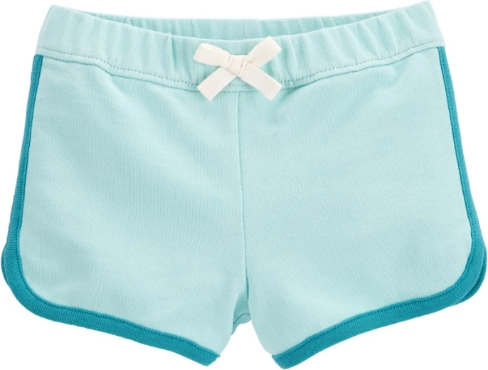 Pantalones cortos infantiles Carter's azul claro para niña – 6m