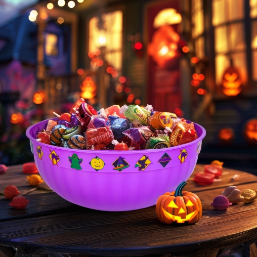 Cuenco morado de Halloween 30 × 12 cm