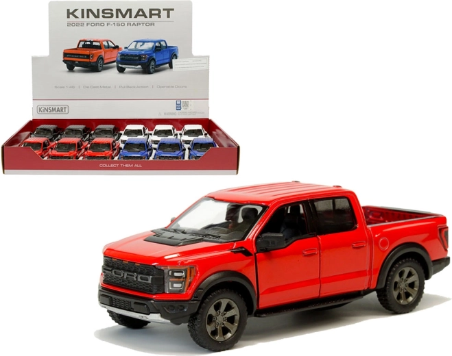 Modelo metálico Ford F-150 Raptor 2021 con retroceso