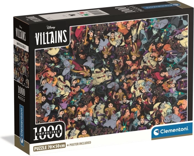 Puzzle CLEMENTONI Impossible Disney Villains 1000 piezas