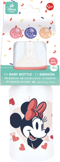 Biberón MINNIE 240 ml con sistema anticólicos