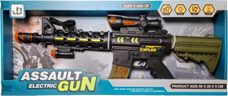 Rifle eléctrico infantil con luz y sonido