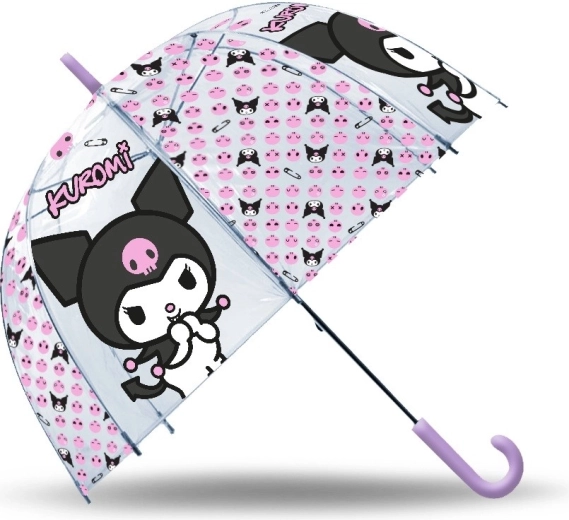 Paraguas infantil transparente manual KUROMI 19″