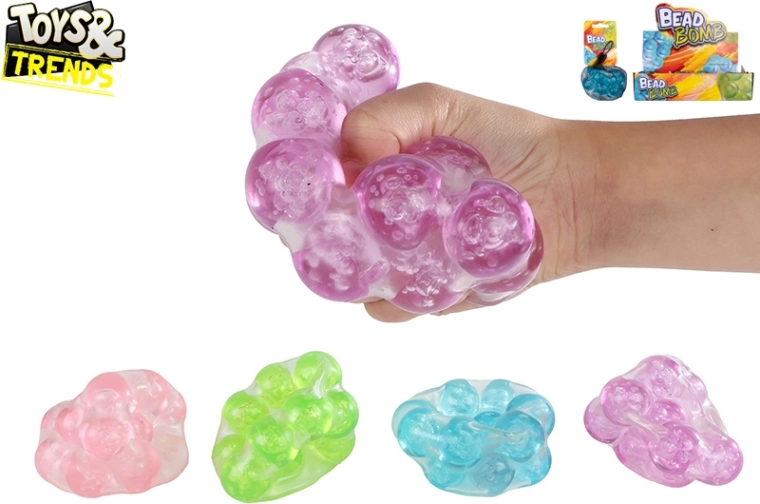 Pelota antiestrés con bolitas crujientes 9 cm TOYS&TRENDS