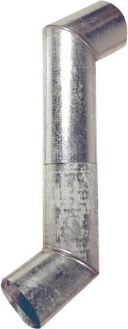 Codo en S 100 mm de acero galvanizado