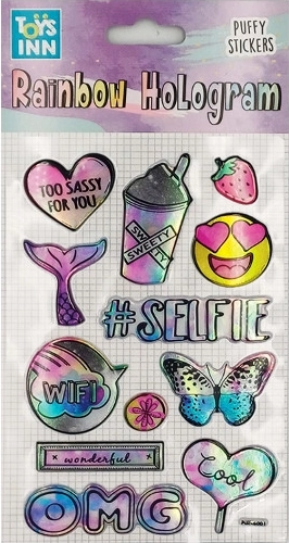 Pegatinas holográficas Rainbow Selfie