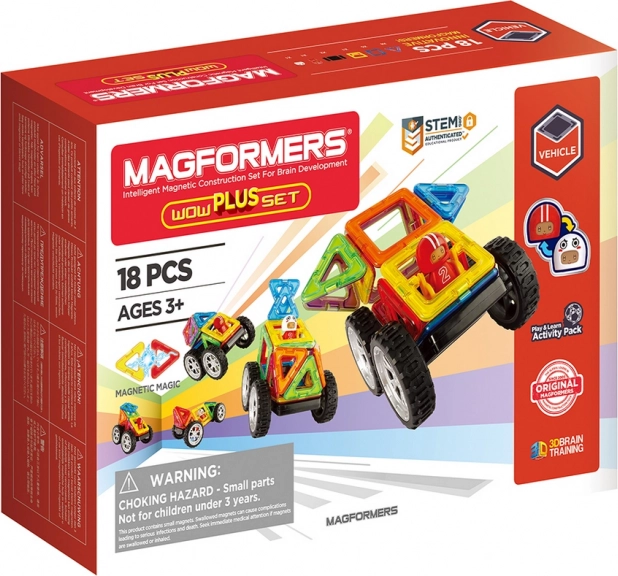 Juego de construcción magnético MAGFORMERS Wow Starter Plus de 18 piezas