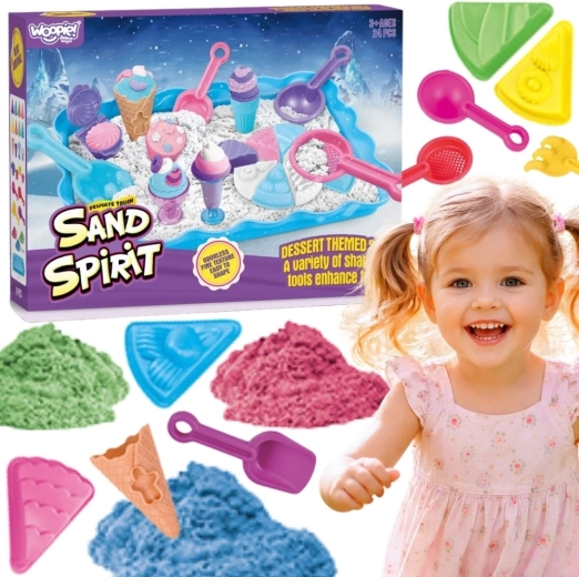 Woopie Sand Fairy arena cinética set heladería y postres 24 piezas