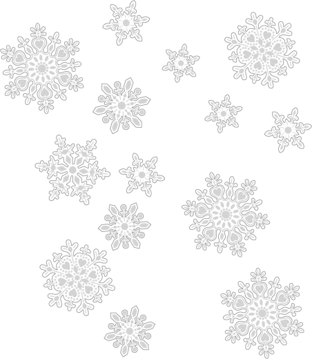 Set de decoraciones navideñas para ventanas con copos de nieve - 1 unidad