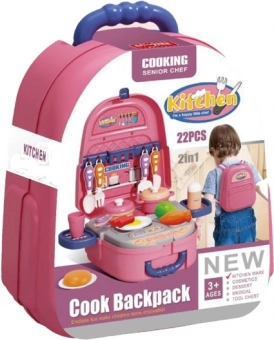 Set de cocina para niños 22 piezas en mochila