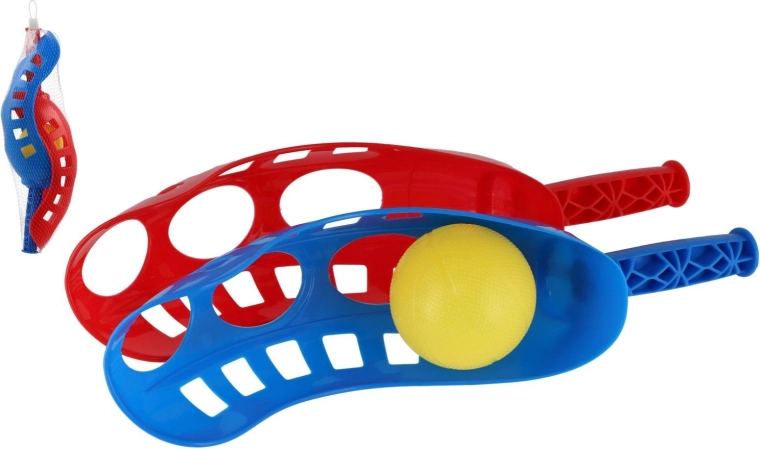 Set para lanzar y atrapar la pelota con dos cestas