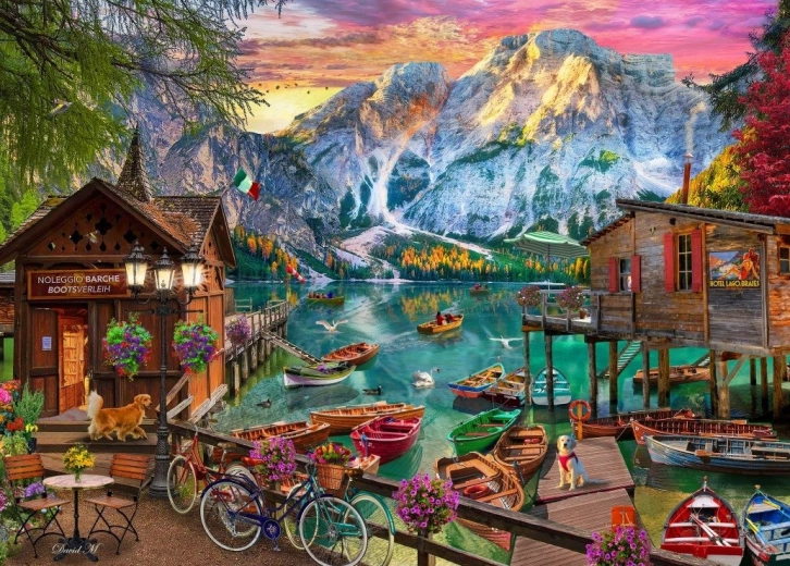 Rompecabezas Lago di Braies, Italia 500 piezas BLUEBIRD