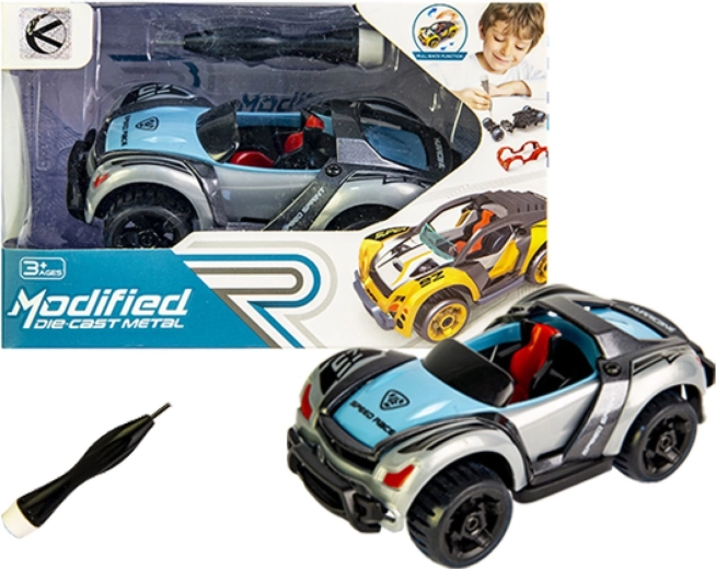 Coche metálico para montar - 1 unidad
