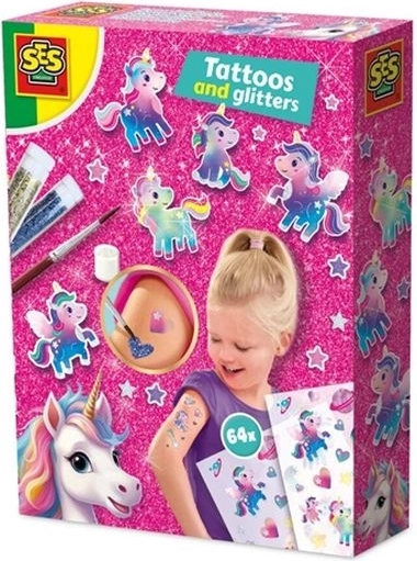 Ses Creative unicornio – tatuajes y purpurina