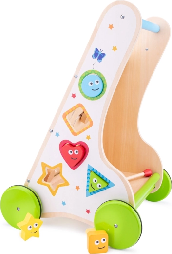 Andador de madera multifuncional para niños