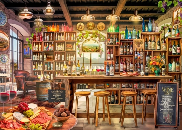 Puzzle Bluebird Cata de vinos 500 piezas