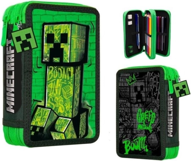 Estuche equipado de dos pisos Minecraft Creeper