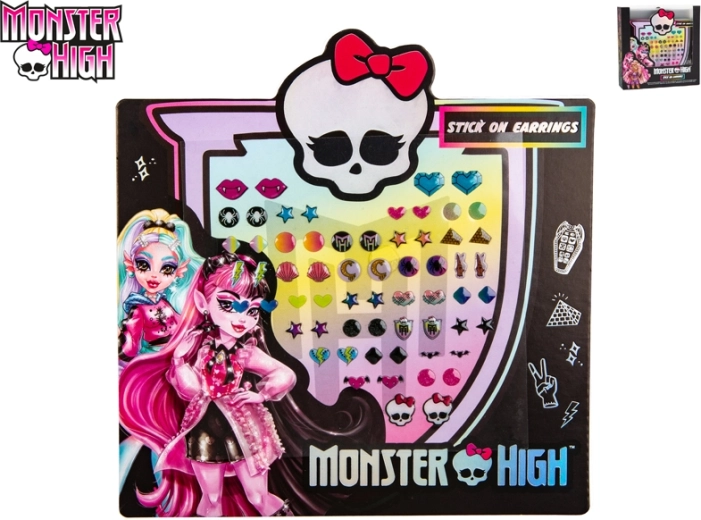 Pendientes adhesivos MONSTER HIGH – set de 24 piezas para niños