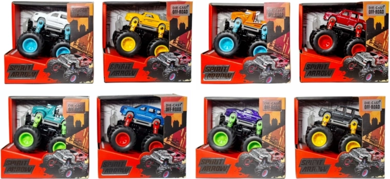 Coche todoterreno metálico tipo monster truck