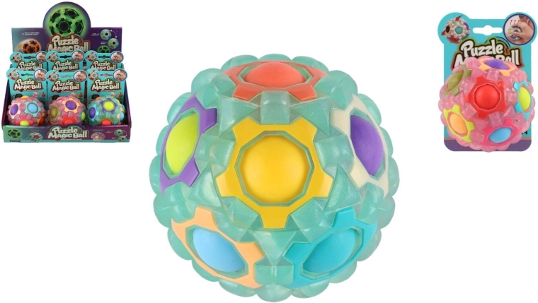 Pelota antiestrés de masaje que brilla en la oscuridad 7 cm