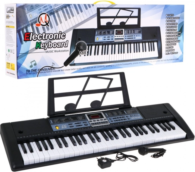 Instrumento electrónico de teclado para niños a partir de 5 años con modo de aprendizaje y metrónomo