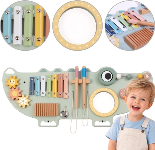 Tablero manipulativo de madera cocodrilo TOOKY TOY