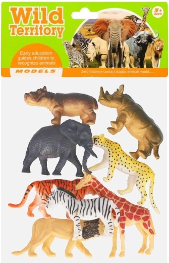 Set de figuras de animales salvajes - 8 unidades