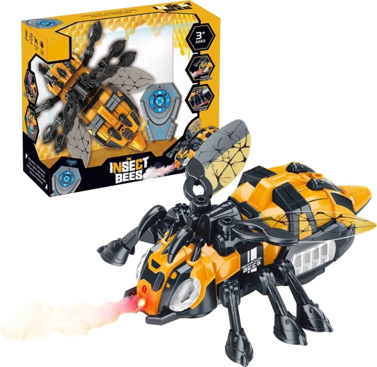 Abeja mecánica R/C con niebla de agua e iluminación LED