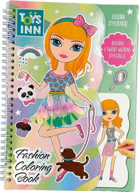 Libro para colorear Fashion Coloring Book: omalovánky de moda creativas TOYSINN